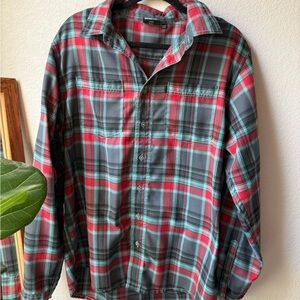 Kavu Red and Blue Plaid Shirt